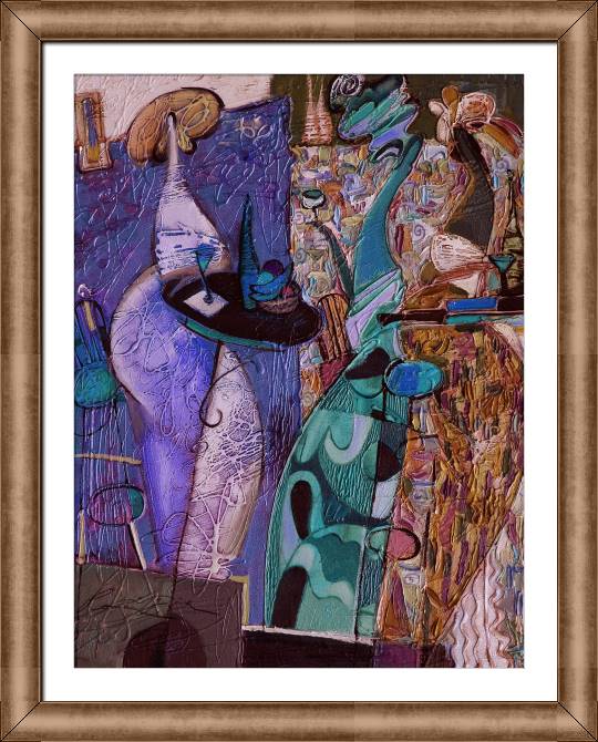 Купить и печать на заказ Картины в рамке, багете Ночное кафе