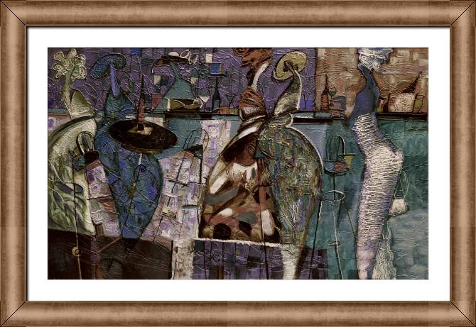 Купить и печать на заказ Картины в рамке, багете Женское кафе