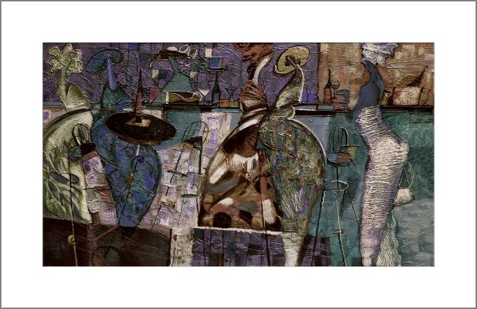 Купить и печать на заказ Картины, фото с паспарту Женское кафе