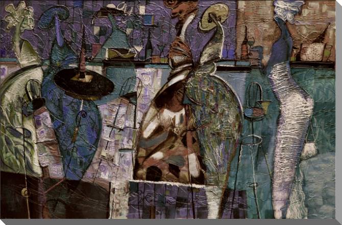 Картины на пластике, пеноркартоне Series night cafe (Roman Nogin)_5