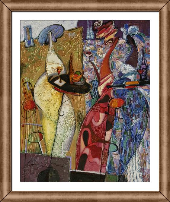 Купить и печать на заказ Картины в рамке, багете Изящные абстрактные дамы