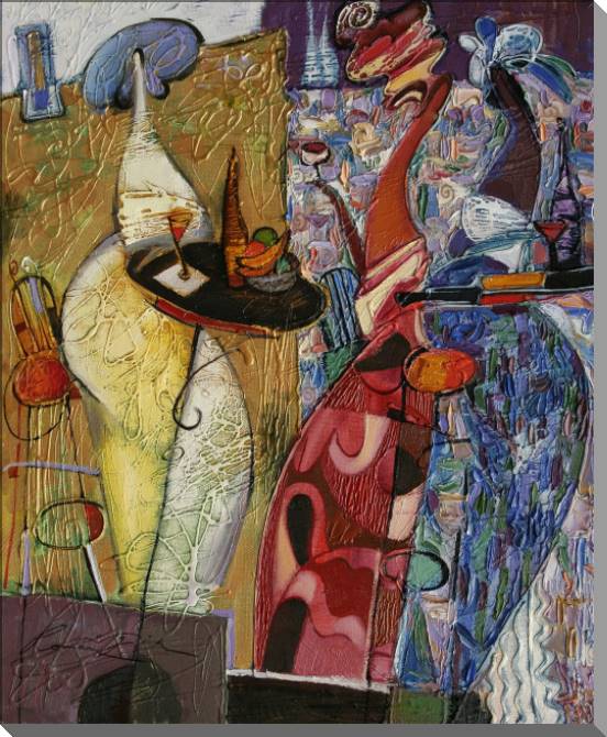 Картины на пластике, пеноркартоне Series night cafe (Roman Nogin)_6