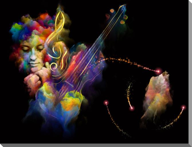 Картины на пластике, пеноркартоне Series color music-1