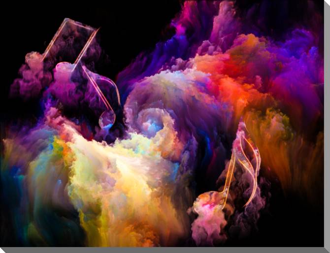 Картины на пластике, пеноркартоне Series color of music-3