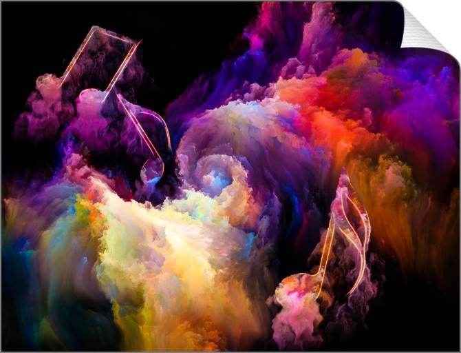 Купить и печать на заказ Картины на холсте Неоновые ноты