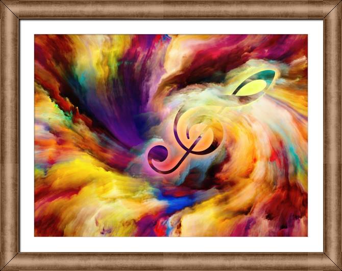 Купить и печать на заказ Картины в рамке, багете Красочный вихрь