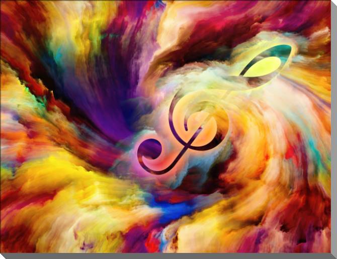Картины на пластике, пеноркартоне Series color music-5
