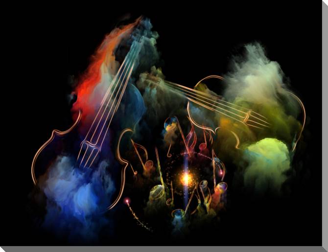 Картины на пластике, пеноркартоне Series color music-6