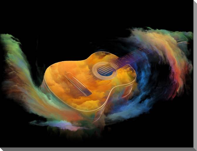 Картины на пластике, пеноркартоне Series color of music-7