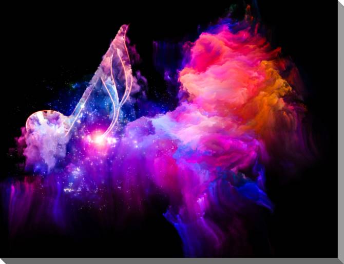 Картины на пластике, пеноркартоне Series color of music-8