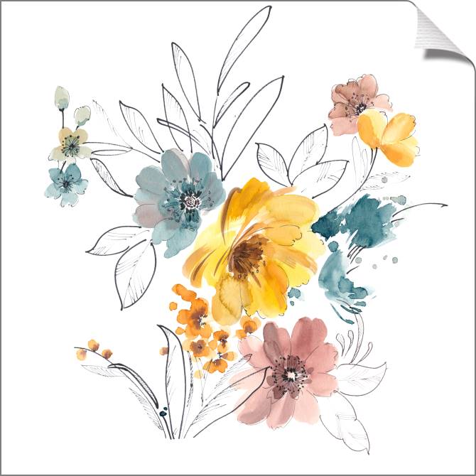 Paintings on canvas A series of delicate watercolor floral стиль_1