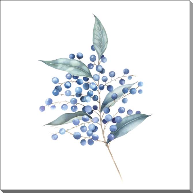 Картины на пластике, пеноркартоне A series of delicate watercolor floral стиль_5