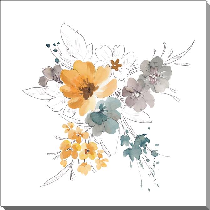 Paintings on canvas A series of delicate watercolor floral стиль_8