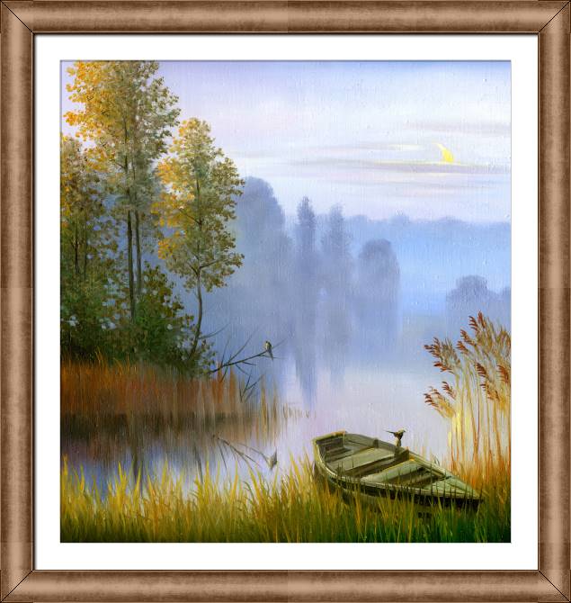 Купить и печать на заказ Картины в рамке, багете Тихое осеннее утро
