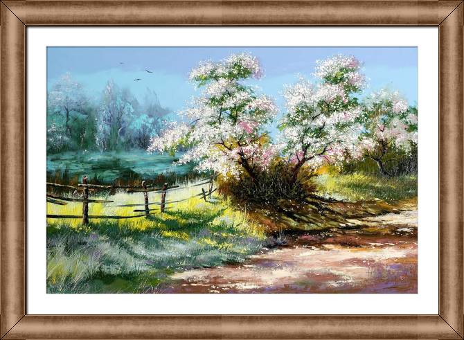 Купить и печать на заказ Картины в рамке, багете Майский пора