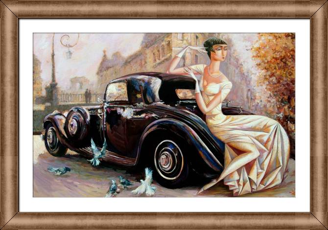 Купить и печать на заказ Картины в рамке, багете Осень в городе