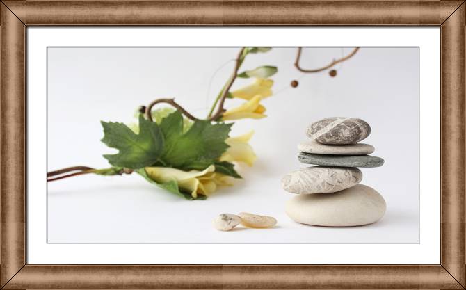 Купить и печать на заказ Картины в рамке, багете Баланс камней
