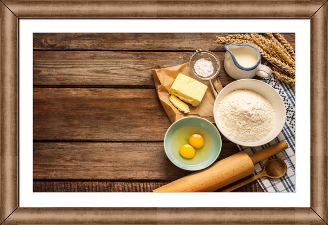 Купить и печать на заказ Картины в рамке, багете Выпечка