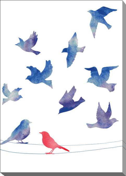 Paintings on canvas Bird on a wire