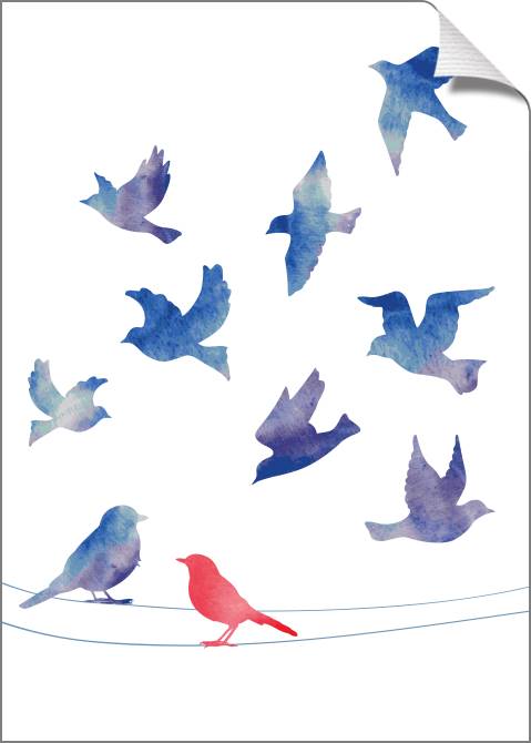 Купить и печать на заказ Картины на холсте Птички на проводах