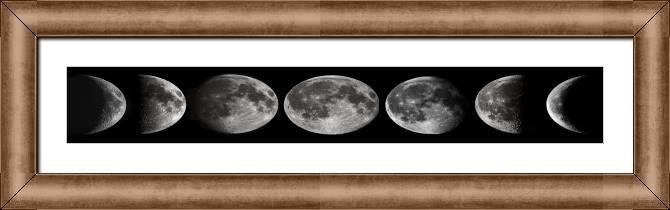 Купить и печать на заказ Картины в рамке, багете Фото фаз Луны