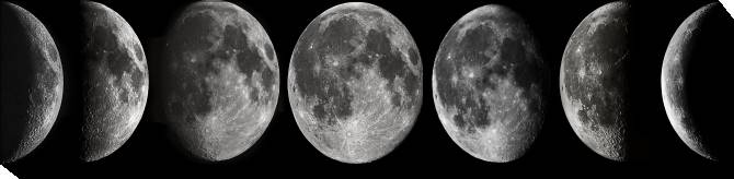Paintings on canvas Photo of moon phases