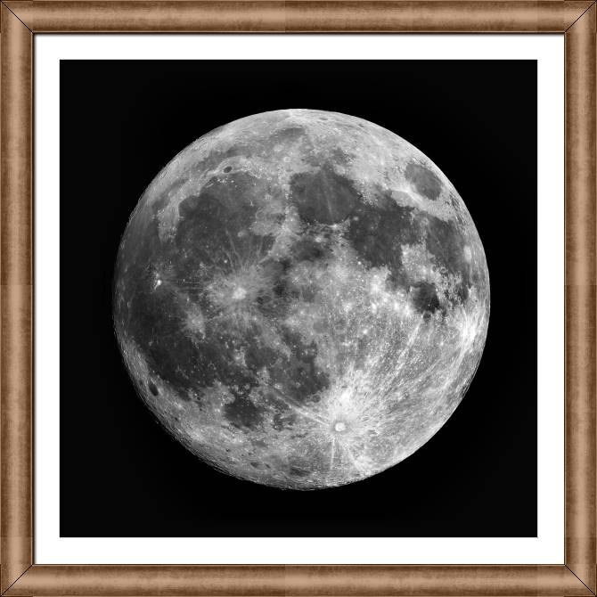Купить и печать на заказ Картины в рамке, багете Фото Луны