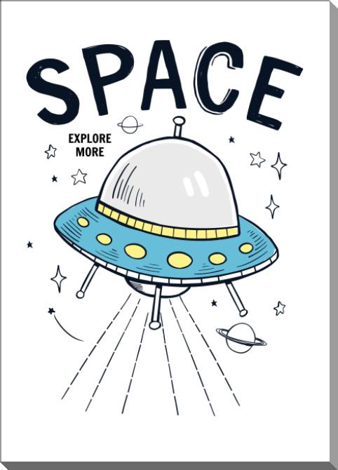 Картины на пластике, пеноркартоне Flying saucer