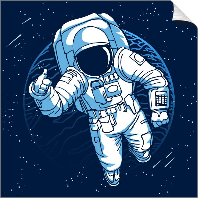 Купить и печать на заказ Картины на холсте Космонавт в космосе