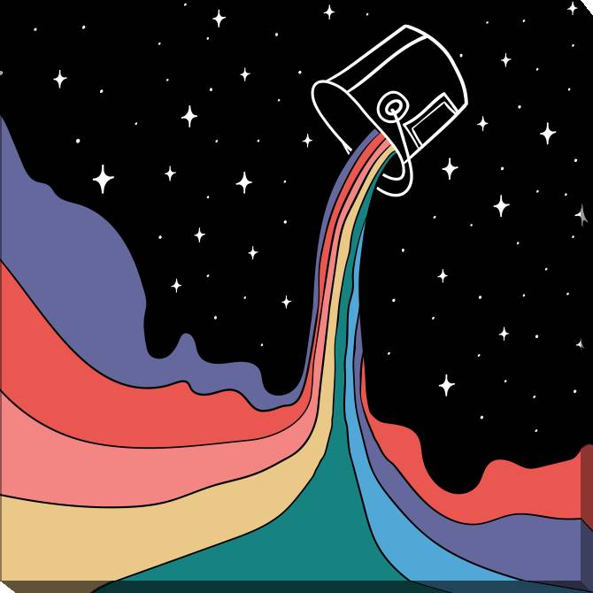 Купить и печать на заказ Картины на холсте Красочный космос