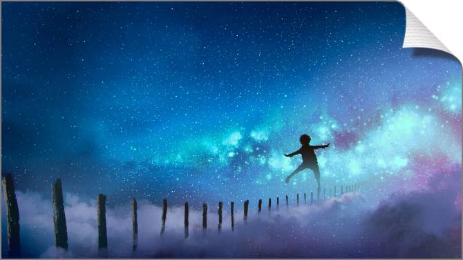 Купить и печать на заказ Картины на холсте Мальчик и Млечный путь