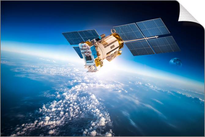 Купить и печать на заказ Картины на холсте Искусственный спутник Земли