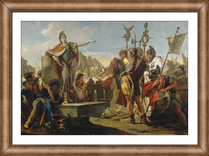 Купить и печать на заказ Картины в рамке, багете Обращение царицы Зенобии к своим солдатам