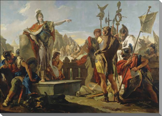 Купить и печать на заказ Картины на пластике, пеноркартоне Обращение царицы Зенобии к своим солдатам