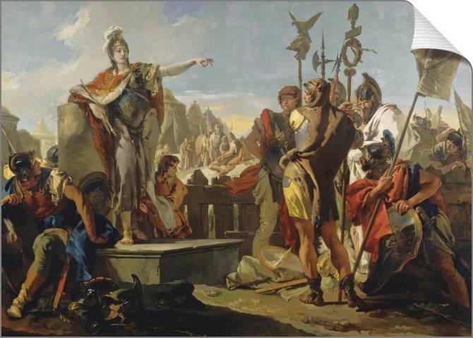 Paintings on canvas Queen Zenobia, in an address to his soldiers (Giovanni Battista Tiepolo)