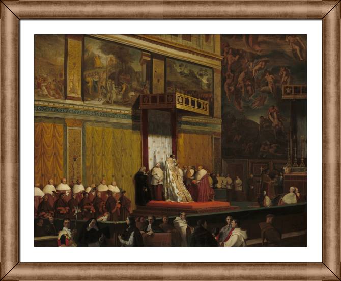 Купить и печать на заказ Картины в рамке, багете Папа Пий VII в Сикстинской капелле