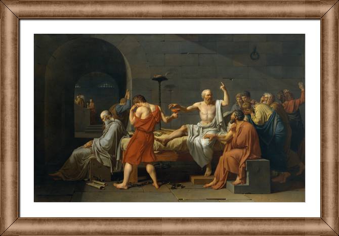 Купить и печать на заказ Картины в рамке, багете Смерть Сократа