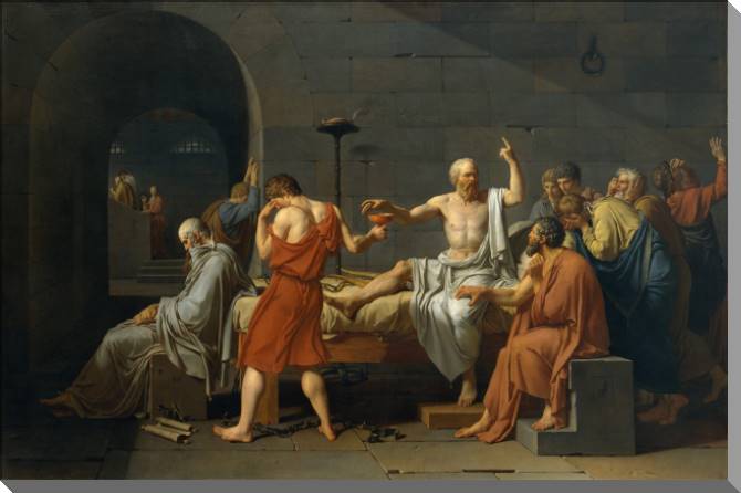 Купить и печать на заказ Картины на пластике, пеноркартоне Смерть Сократа