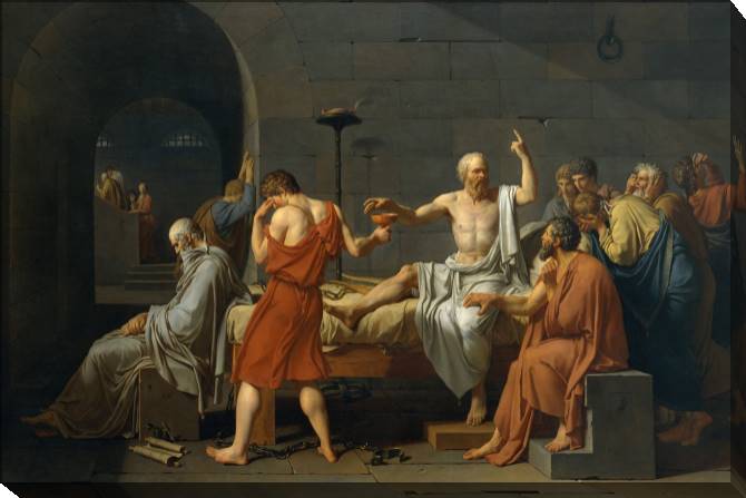 Картины на холсте The Death Of Socrates (Jacques-Louis David)