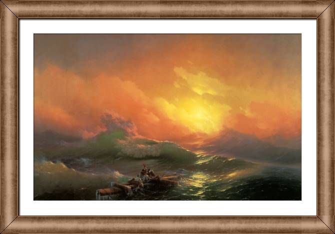 Купить и печать на заказ Картины в рамке, багете Девятый вал