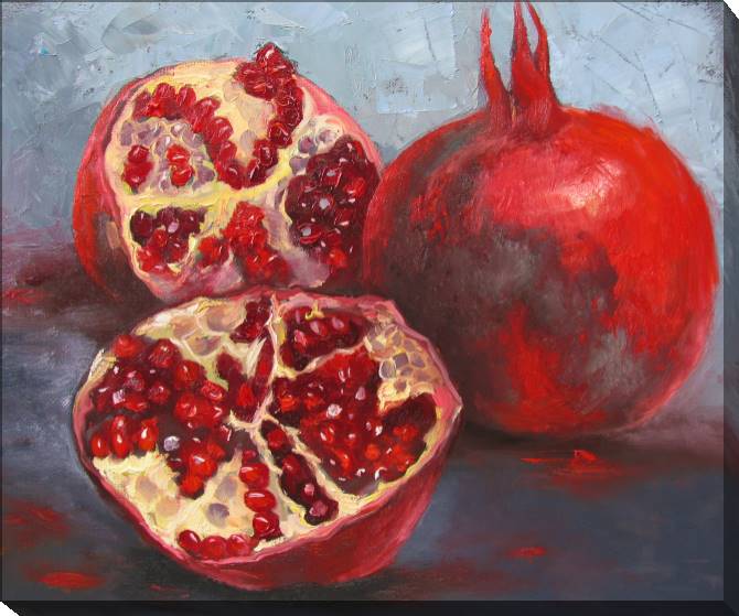 Paintings on canvas Cut pomegranate