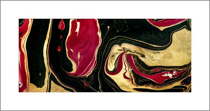Paintings, photos from Passepartout Black and pink abstract with gold