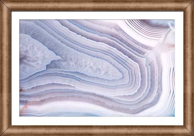 Купить и печать на заказ Картины в рамке, багете Концентрические узоры агата