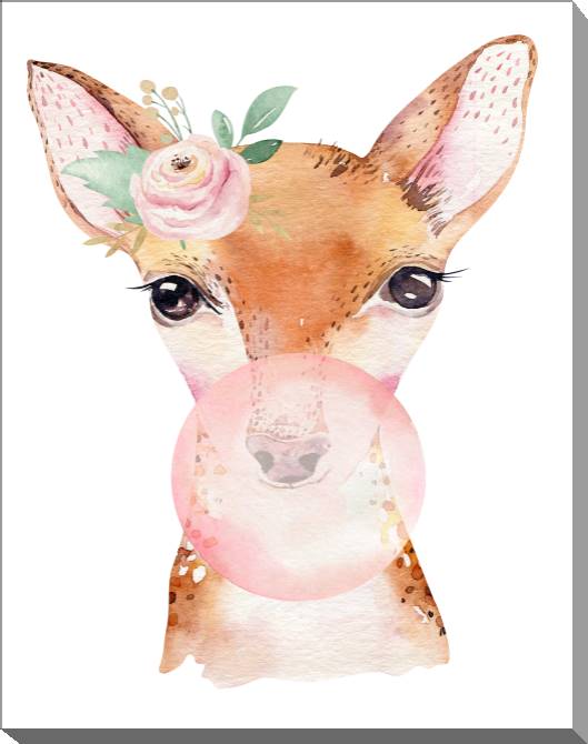 Картины на холсте Deer watercolor