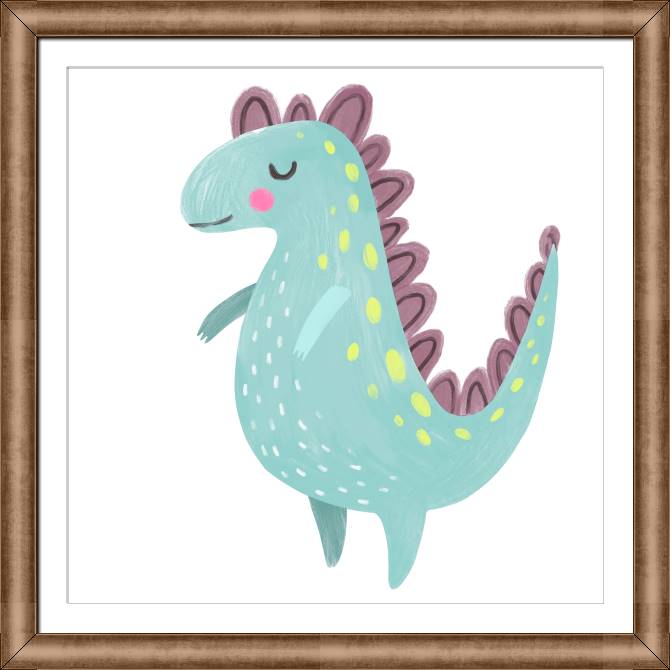 Купить и печать на заказ Картины в рамке, багете Динозаврик