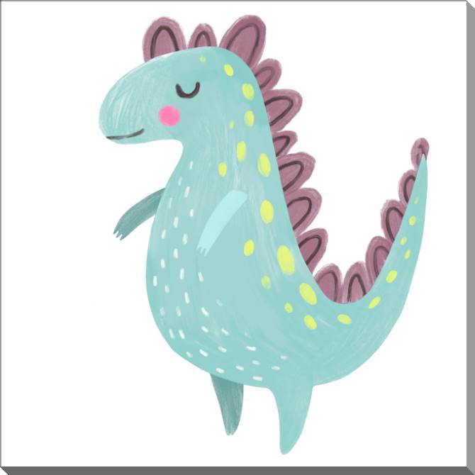 Купить и печать на заказ Картины на пластике, пеноркартоне Динозаврик