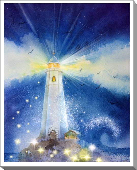Картины на холсте The lighthouse and constellation