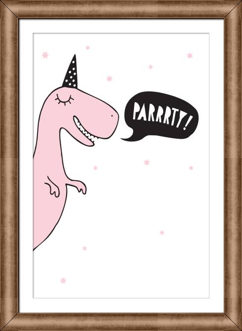 Купить и печать на заказ Картины в рамке, багете Милый динозаврик