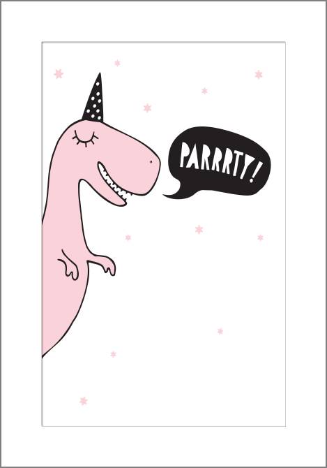 Купить и печать на заказ Картины, фото с паспарту Милый динозаврик