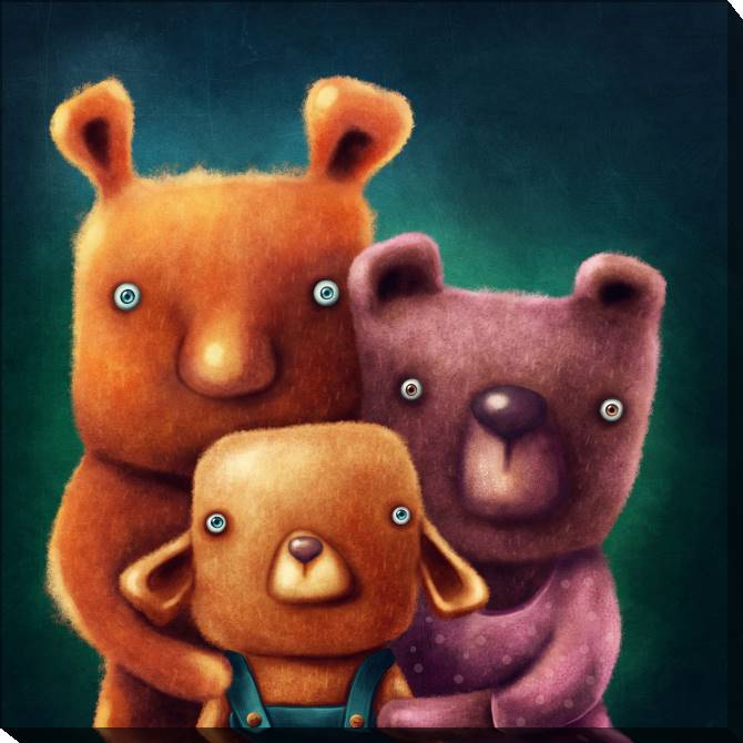 Картины на холсте The three bears